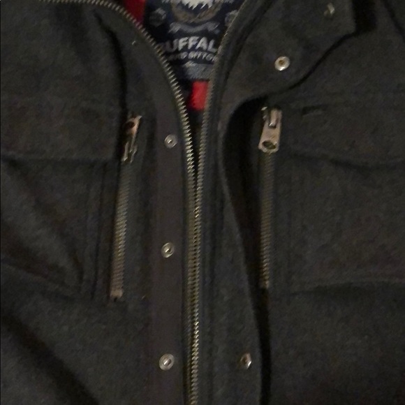 Buffalo David Bitton Wool military style overcoat. - Picture 6 of 9